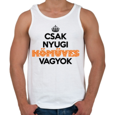 PRINTFASHION komuves vagyok - Férfi atléta - Fehér
