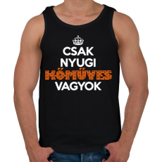 PRINTFASHION kőműves vagyok - Férfi atléta - Fekete