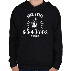 PRINTFASHION kőműves vagyok - Gyerek kapucnis pulóver - Fekete