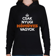 PRINTFASHION kőműves vagyok - Női kapucnis pulóver - Fekete női pulóver, kardigán