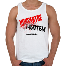 PRINTFASHION Koncertre mentem (majd jövök) - Férfi atléta - Fehér