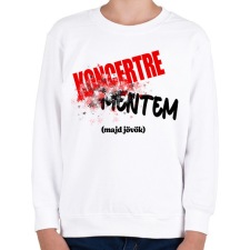 PRINTFASHION Koncertre mentem (majd jövök) - Gyerek pulóver - Fehér gyerek pulóver, kardigán