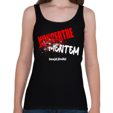 PRINTFASHION Koncertre mentem (majd jövök) - Női atléta - Fekete