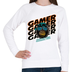 PRINTFASHION kong gamer - Női pulóver - Fehér
