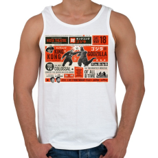 PRINTFASHION Kong vs. Godzilla - Férfi atléta - Fehér
