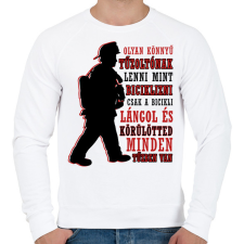 PRINTFASHION Könnyű tűzoltónak lenni - Férfi pulóver - Fehér férfi pulóver, kardigán