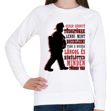 PRINTFASHION Könnyű tűzoltónak lenni - Női pulóver - Fehér női pulóver, kardigán