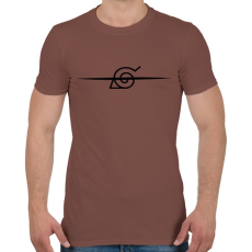 PRINTFASHION Konoha áthúzott jel - Férfi póló - Mogyoróbarna