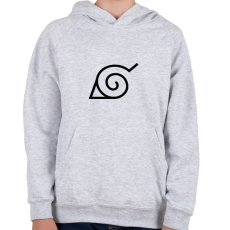 PRINTFASHION Konoha - Gyerek kapucnis pulóver - Sport szürke