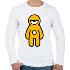 PRINTFASHION Kontraszt Küklopsz - Férfi hosszú ujjú póló - Fehér férfi póló