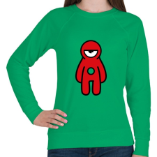PRINTFASHION Kontraszt Küklopsz (piros) - Női pulóver - Zöld női pulóver, kardigán