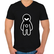 PRINTFASHION Kontraszt Küklopsz (sötét) - Férfi V-nyakú póló - Fekete férfi póló