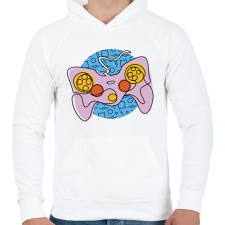 PRINTFASHION Kontroller - Férfi kapucnis pulóver - Fehér férfi pulóver, kardigán