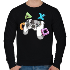 PRINTFASHION Kontroller - Férfi pulóver - Fekete