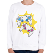 PRINTFASHION Kontrollerek - Gyerek pulóver - Fehér gyerek pulóver, kardigán