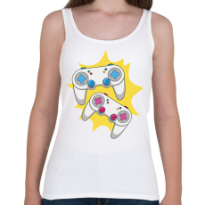 PRINTFASHION Kontrollerek - Női atléta - Fehér