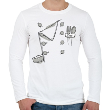 PRINTFASHION Konyhafőnök - Férfi hosszú ujjú póló - Fehér férfi póló