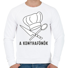 PRINTFASHION konyhafőnök - Férfi pulóver - Fehér férfi pulóver, kardigán
