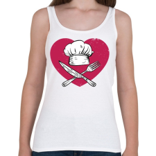 PRINTFASHION Konyhatündér - Női atléta - Fehér női trikó