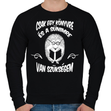 PRINTFASHION Könyv és süni - Férfi pulóver - Fekete férfi pulóver, kardigán