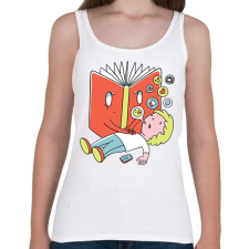 PRINTFASHION Könyv - Női atléta - Fehér női trikó