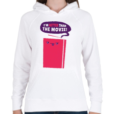 PRINTFASHION Könyv - Női kapucnis pulóver - Fehér