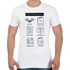 PRINTFASHION Könyv olvasás - Férfi póló - Fehér férfi póló