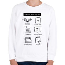 PRINTFASHION Könyv olvasás - Gyerek pulóver - Fehér gyerek pulóver, kardigán