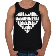 PRINTFASHION Könyv szív - Férfi atléta - Fekete atléta, trikó