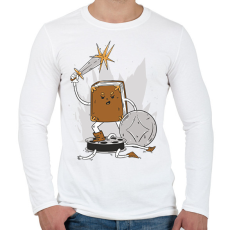 PRINTFASHION Könyv vs Film - Férfi hosszú ujjú póló - Fehér