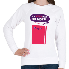 PRINTFASHION Könyv vs. film - Női pulóver - Fehér