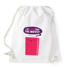 PRINTFASHION Könyv vs. film - Sportzsák, Tornazsák - Fehér tornazsák