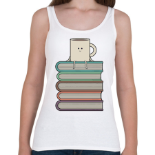 PRINTFASHION Könyvek és kávé - Női atléta - Fehér női trikó