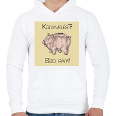 PRINTFASHION Könyvelés? Bízd rám! - Férfi kapucnis pulóver - Fehér
