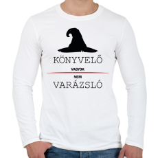 PRINTFASHION Könyvelő vagyok, nem varázsló - Férfi hosszú ujjú póló - Fehér