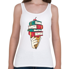 PRINTFASHION Könyves fagyi - Női atléta - Fehér