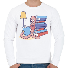 PRINTFASHION Könyvkukac - Férfi pulóver - Fehér férfi pulóver, kardigán