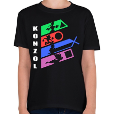 PRINTFASHION Konzol PSX - Gyerek póló - Fekete gyerek póló