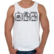 PRINTFASHION KoPapirKorfuresz - Férfi atléta - Fehér atléta, trikó