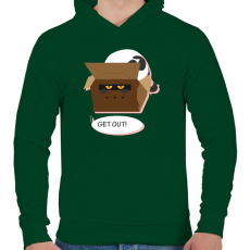 PRINTFASHION Kopj le! - Férfi kapucnis pulóver - Sötétzöld