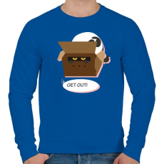 PRINTFASHION Kopj le! - Férfi pulóver - Királykék
