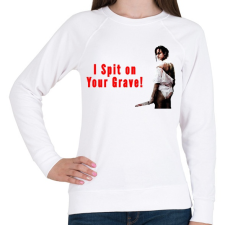 PRINTFASHION köpök a sírodra - Női pulóver - Fehér női pulóver, kardigán