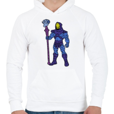PRINTFASHION Koponya arc - Férfi kapucnis pulóver - Fehér férfi pulóver, kardigán