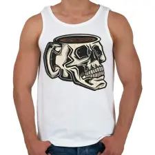 PRINTFASHION Koponya bögre - Férfi atléta - Fehér atléta, trikó
