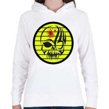 PRINTFASHION Koponya crew - Női kapucnis pulóver - Fehér női pulóver, kardigán