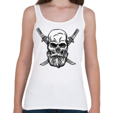 PRINTFASHION Koponya és kard - Női atléta - Fehér női trikó