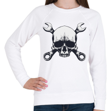 PRINTFASHION Koponya és szerszámok Skull tool - Női pulóver - Fehér