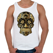 PRINTFASHION Koponya - Férfi atléta - Fehér atléta, trikó