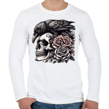 PRINTFASHION Koponya - Férfi hosszú ujjú póló - Fehér férfi póló