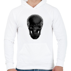 PRINTFASHION Koponya - Férfi kapucnis pulóver - Fehér